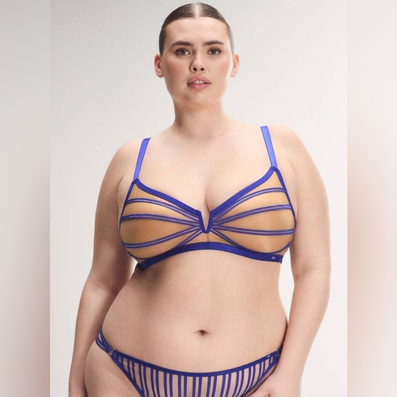 Savage X Fenty Strappy Hour Striped Bralette 3X - Picture 4 of 7